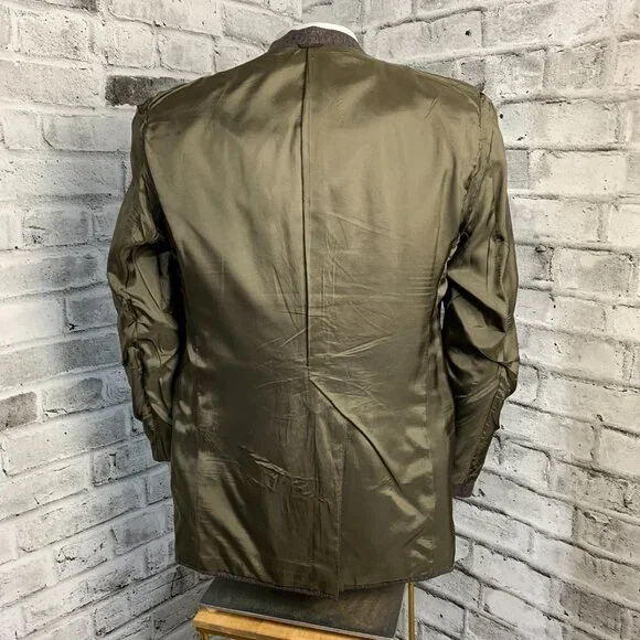 Vintage Union Made Wool Two Button Single Vent Lined Blazer Sport Coat - Picture 8 of 15